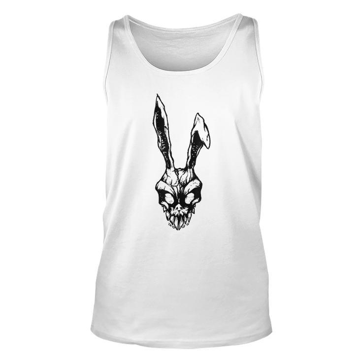 Scary Vintage Angry Rabbit Scull Halloween Party Costume For Rabbit Lovers Tank Top