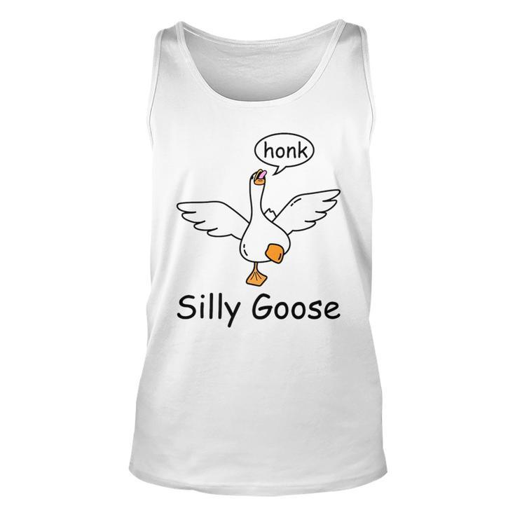 Silly Goose On The Loose Saying Honk Goose University Tank Top