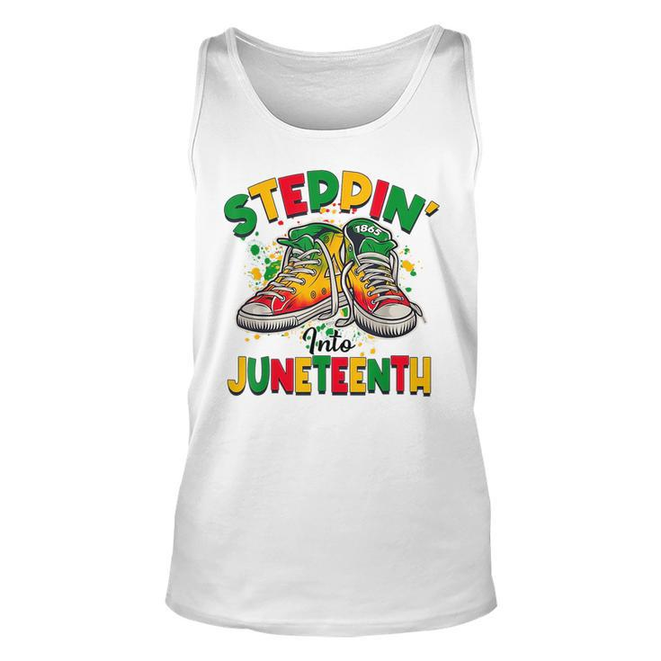 Steppin Into Junenth Like My Ancestors Shoes  Unisex Tank Top