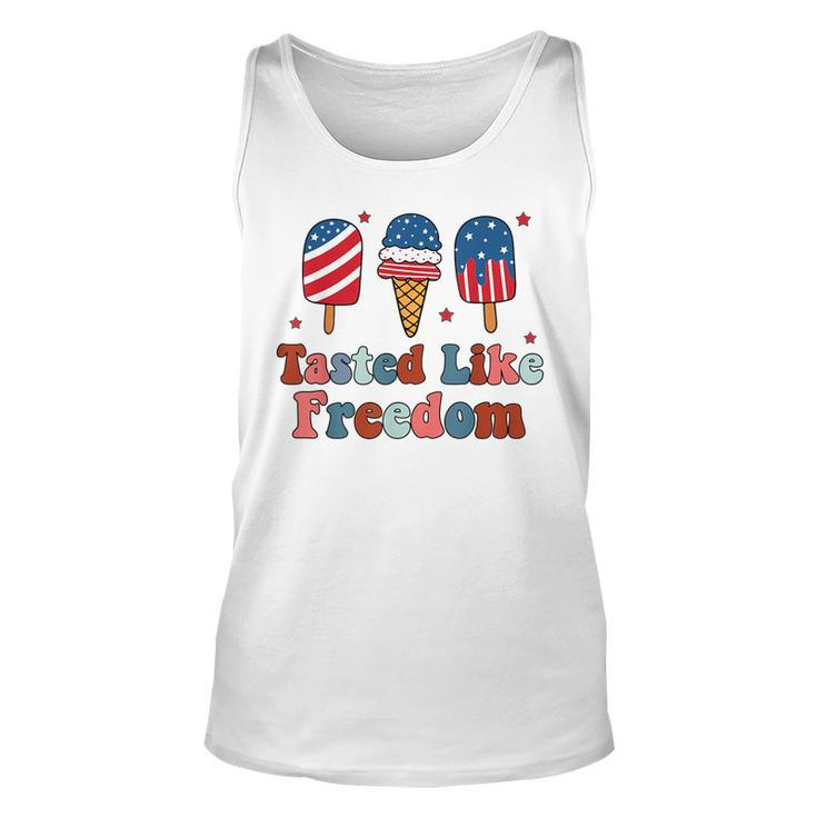 Tasted Like Freedom Independence DayIce Creams 4Th Of July Unisex Tank Top