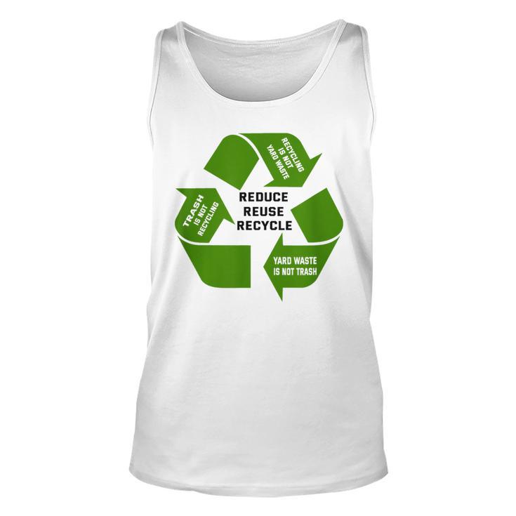 Trash Recycling Waste  Unisex Tank Top