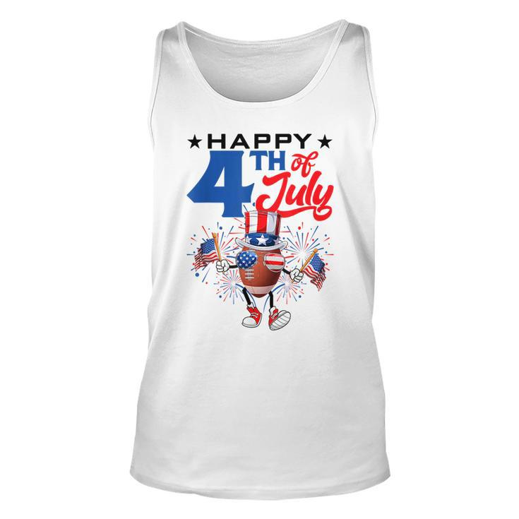 Uncle Sam Football Ball Fireworks Indepedence Day July 4Th  Unisex Tank Top