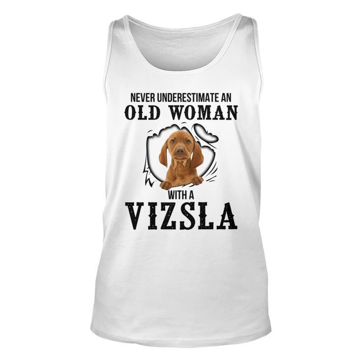 Never Underestimate An Old Woman With A Vizsla Old Woman Tank Top
