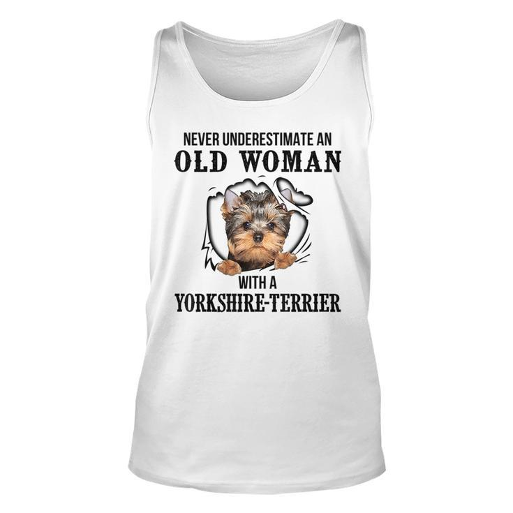 Never Underestimate An Old Woman With A Yorkshireterrier Old Woman Tank Top