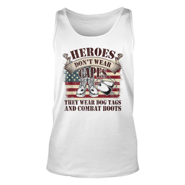 Us Flag Veterans Day Army Soldier Dogtags Combat Boots Hero Tank Top