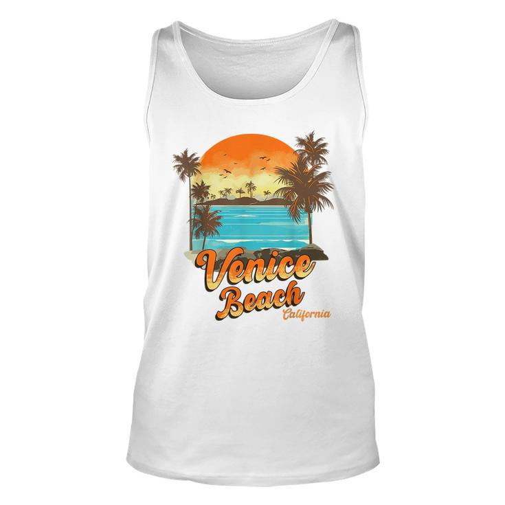 Venice Beach California Summer Vacation Palm Trees Sunset California And Merchandise Tank Top