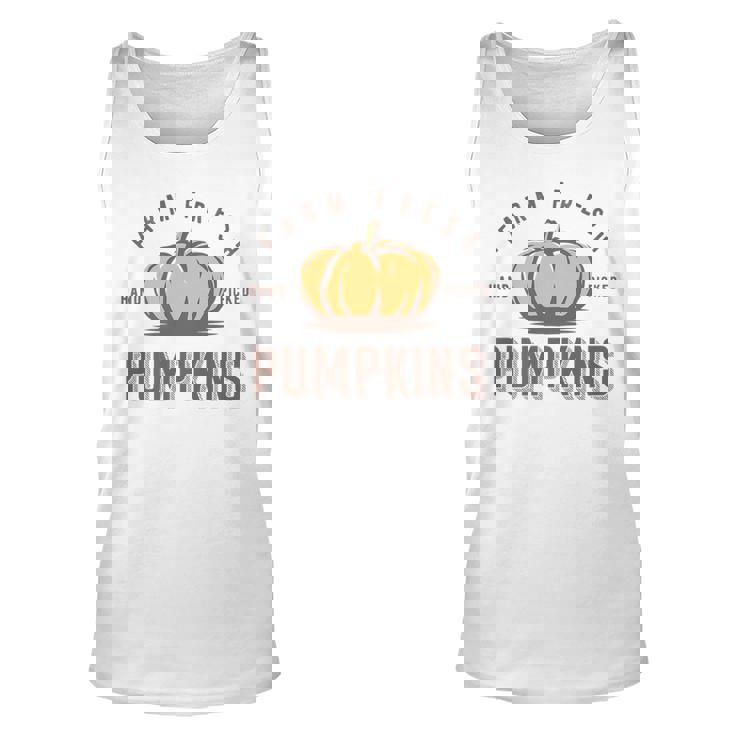 Vintage Fall Halloween Thanksgiving Fresh Farm Pumpkins Halloween Tank Top