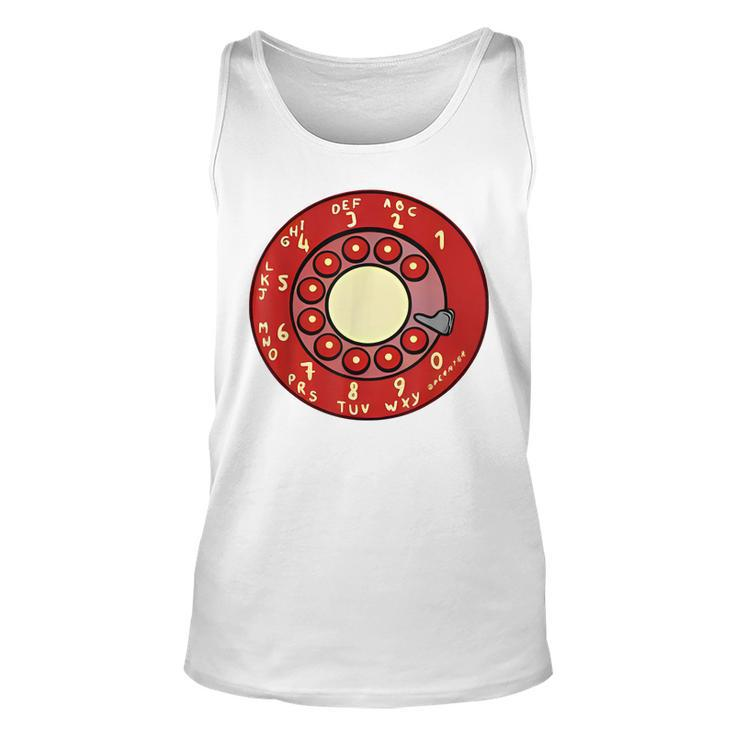 Vintage Rotary Dial Phone  Unisex Tank Top