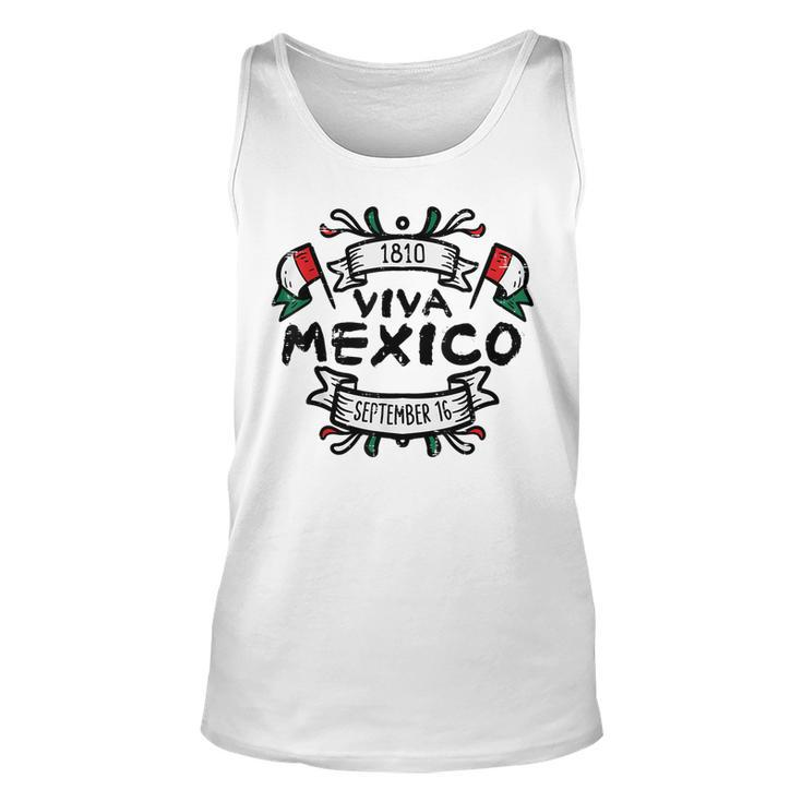 Viva Mexico September 16 1810 Mexican Independence Day Tank Top