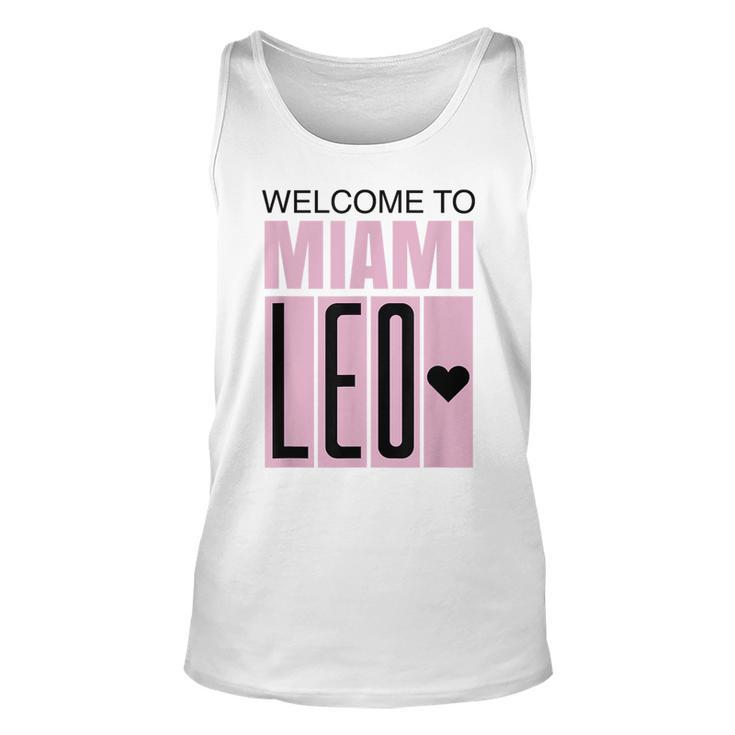 Welcome To Miami Leo 10 Goat For Goat Lovers Tank Top