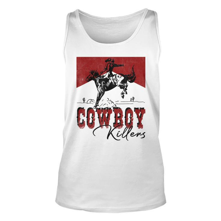 Western Cowboy Rodeo Punchy Cowboy Killers Cowboy Riding Rodeo Tank Top
