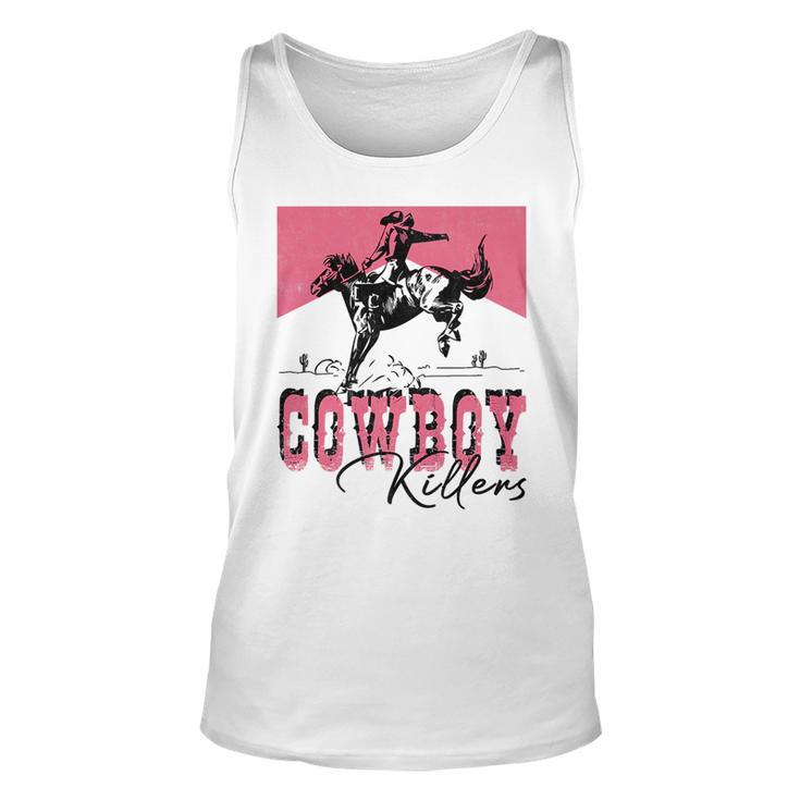 Western Cowgirl Punchy Rodeo Cowboy Killers Cowboy Riding Rodeo Tank Top