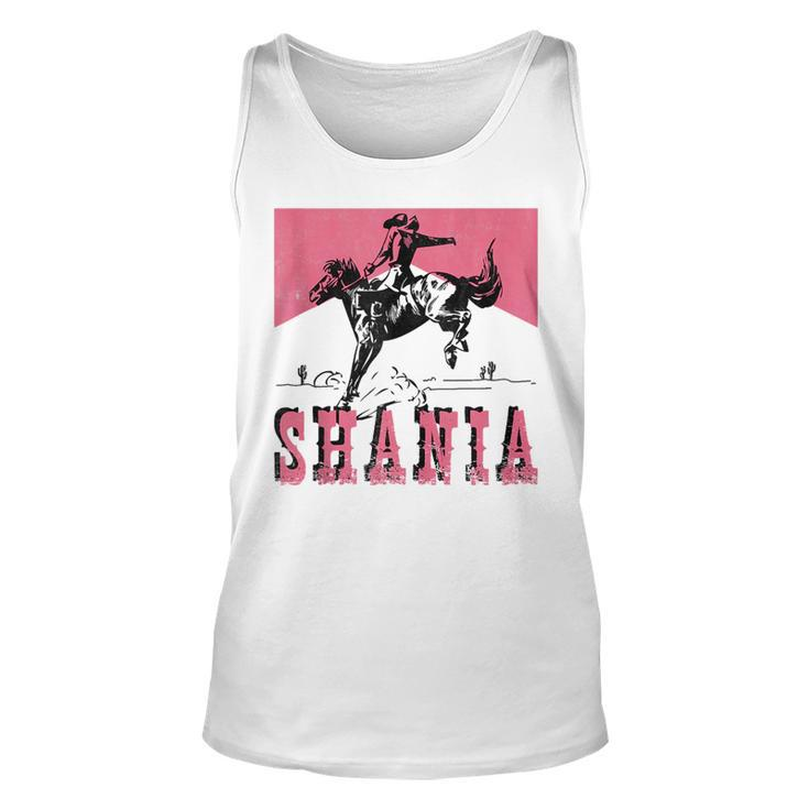 Western Shania First Name Punchy Cowboy Cowgirl Rodeo Style Rodeo Tank Top