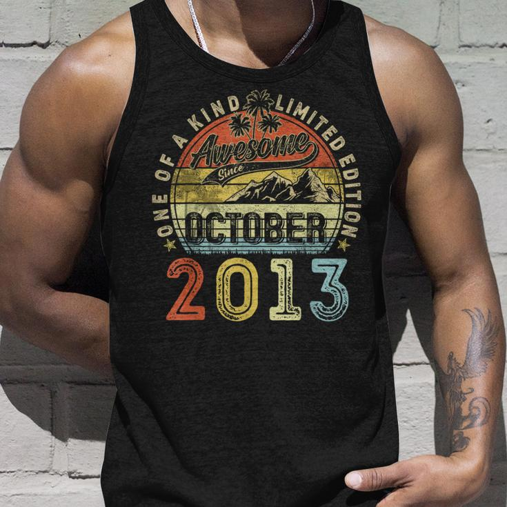 10 Years Old Awesome Since October 2013 10Th Birthday Tank Top Gifts for Him