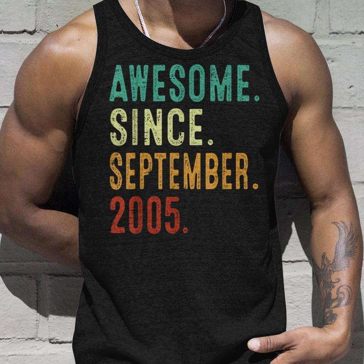 18 Year Old Awesome Since September 2005 18Th Birthday Tank Top Gifts for Him