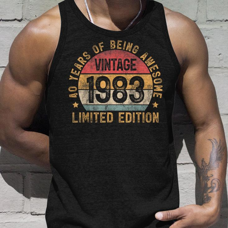 1983 Turning 40 Bday 40Th Birthday Men 40 Years Old Vintage Tank Top Gifts for Him