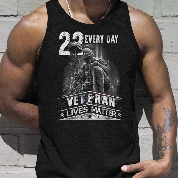22 Every Day Veteran Lives Matter Support Veterans Day Unisex Tank Top Gifts for Him