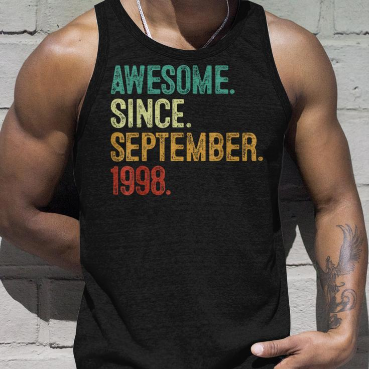 25 Year Old Awesome Since September 1998 25Th Birthday Tank Top Gifts for Him