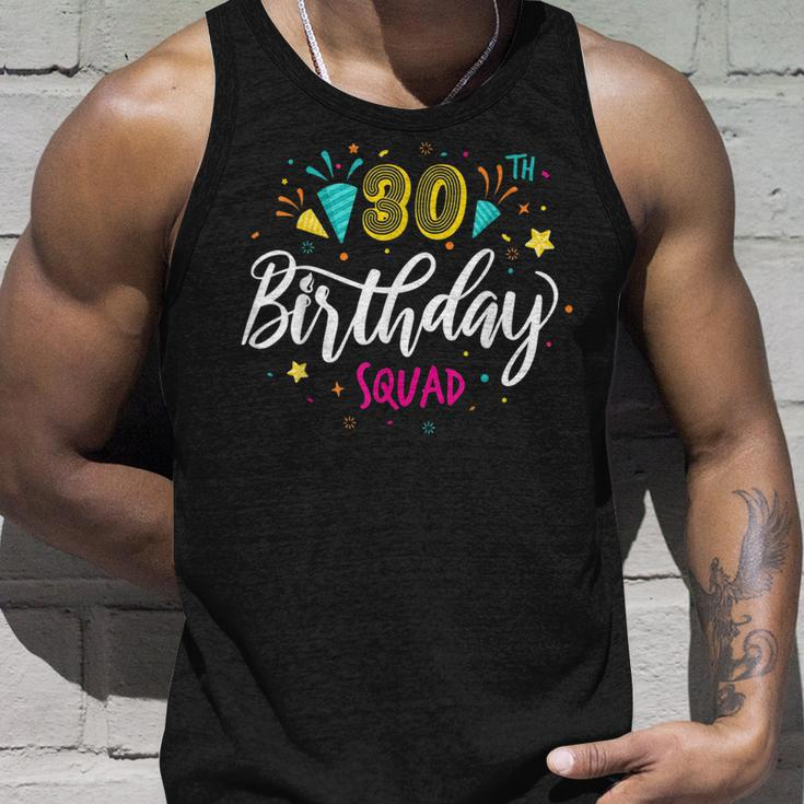 30 Year Old Birthday Squad 30Th Party Crew Group Friends Unisex Tank Top Gifts for Him