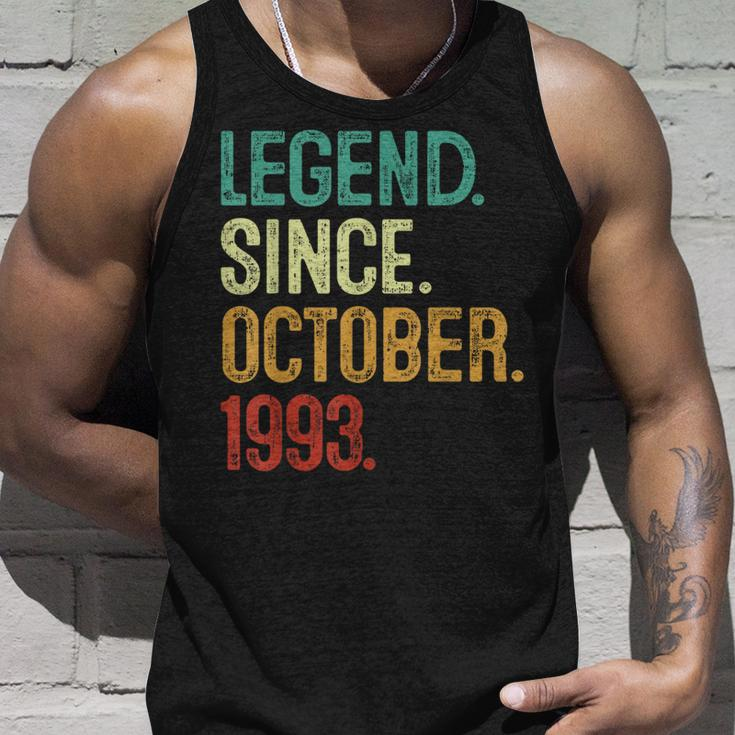 30 Years Old Legend Since October 1993 30Th Birthday Tank Top Gifts for Him