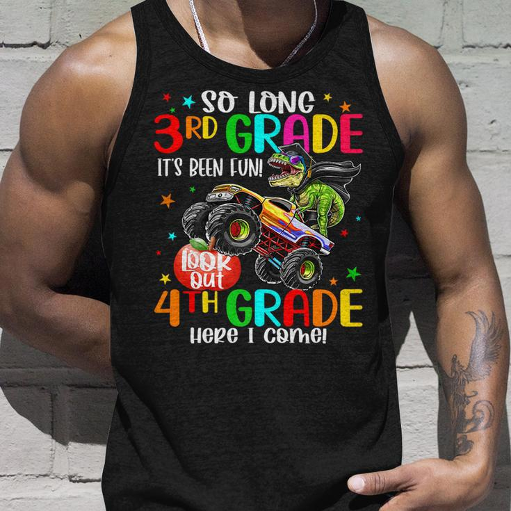 3Rd Grade Graduation Dinosaurs Truck 4Th Grade Here We Come Unisex Tank Top Gifts for Him