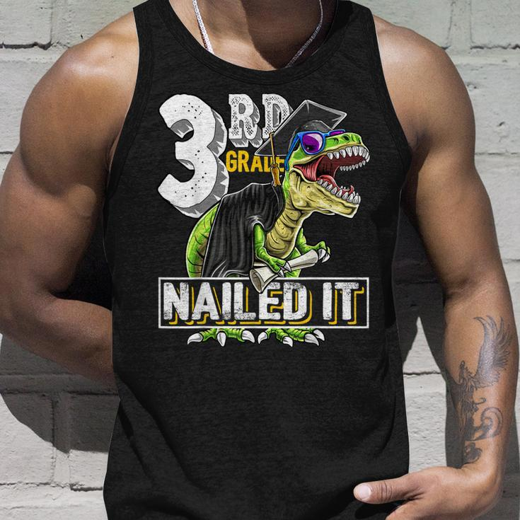 3Rd Grade Nailed ItRex Dinosaur Graduation Cap Gown Gift Unisex Tank Top Gifts for Him
