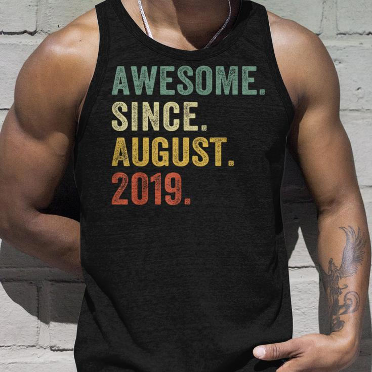 4 Year Old 4Th Birthday Boys Awesome Since August 2019 Tank Top Gifts for Him