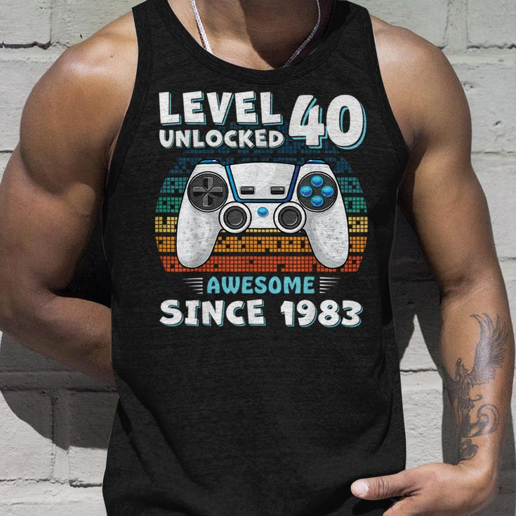 40 Birthday Decorations Gamer Video 1983 40Th Birthday Tank Top Gifts for Him