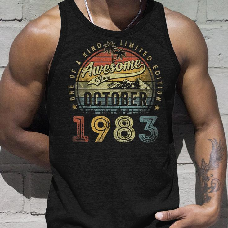 40 Year Old Awesome Since October 1983 40Th Birthday Tank Top Gifts for Him