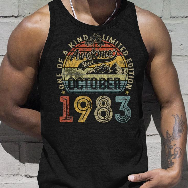 40 Years Old Made In 1983 Vintage October 1983 40Th Birthday Tank Top Gifts for Him