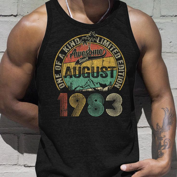 40 Years Old Made In 1983 Vintage August 1983 40Th Birthday Unisex Tank Top Gifts for Him