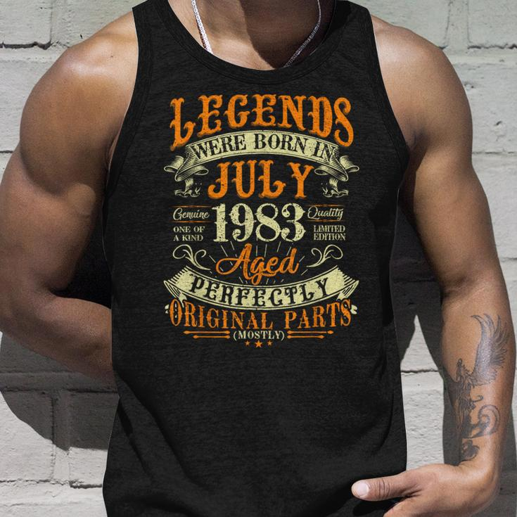 40Th Birthday Gift 40 Years Old Legends Born In July 1983 Unisex Tank Top Gifts for Him