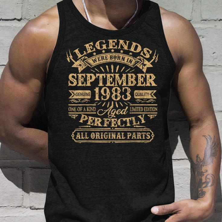 40Th Birthday Decoration Legends Born In September 1983 Tank Top Gifts for Him