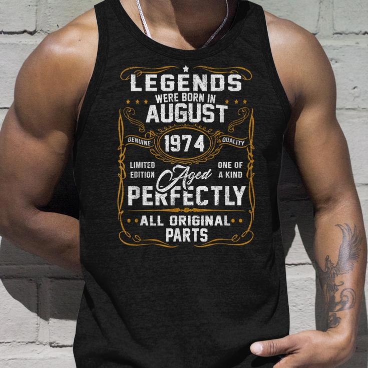 49 Years Old Decoration August 1974 49Th Birthday Tank Top Gifts for Him