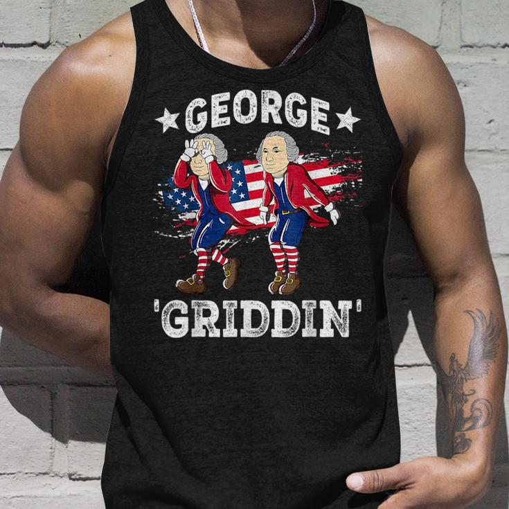 4Th Of July George Washington Griddy George Griddin Freedom Unisex Tank Top Gifts for Him