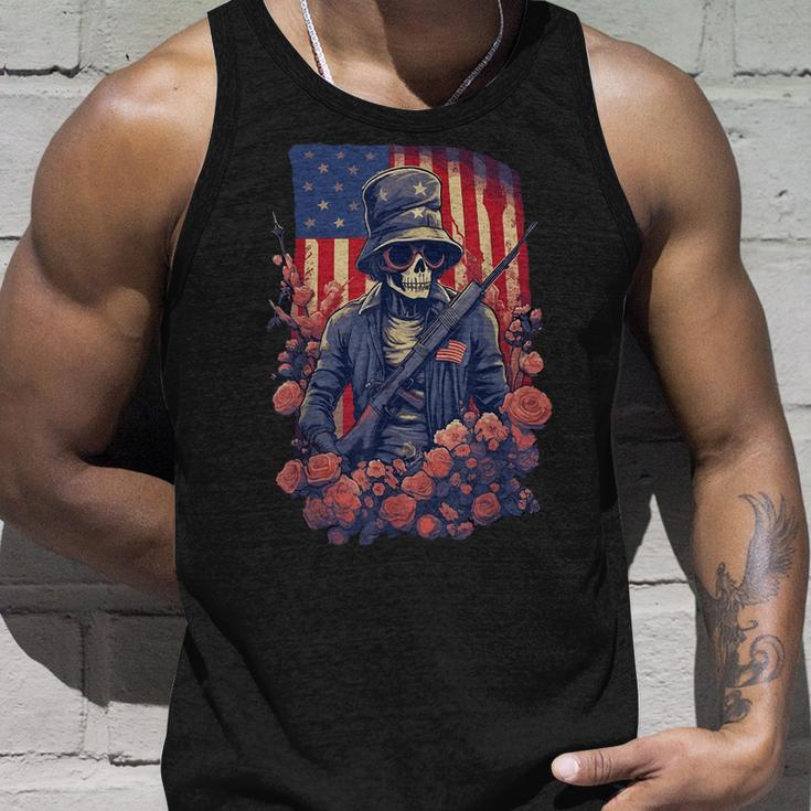 4Th Of July Men Boys Usa American Flag Independence Day Unisex Tank Top Gifts for Him