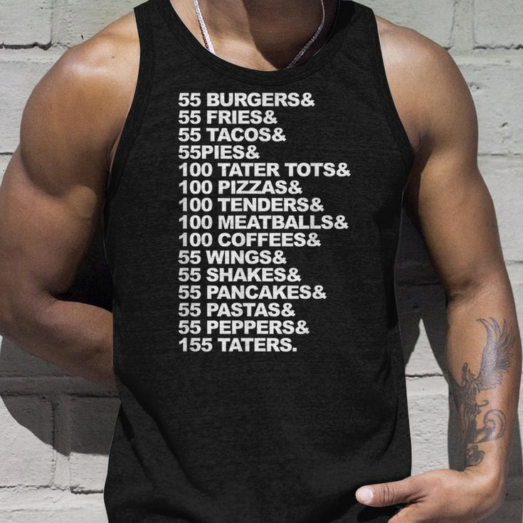 55 Burgers 55 Fries I Think You Should Leave Burgers Tank Top Gifts for Him