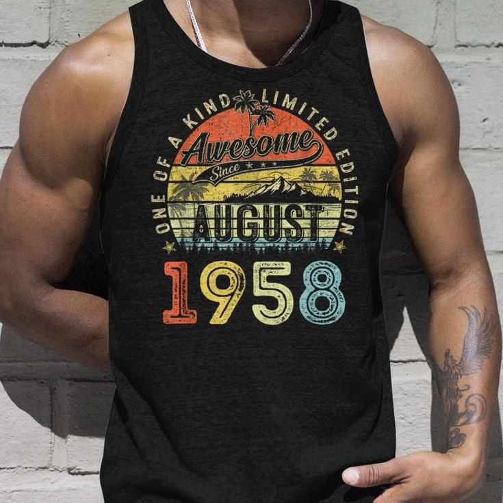 65 Year Old Awesome Since August 1958 65Th Birthday Tank Top Gifts for Him