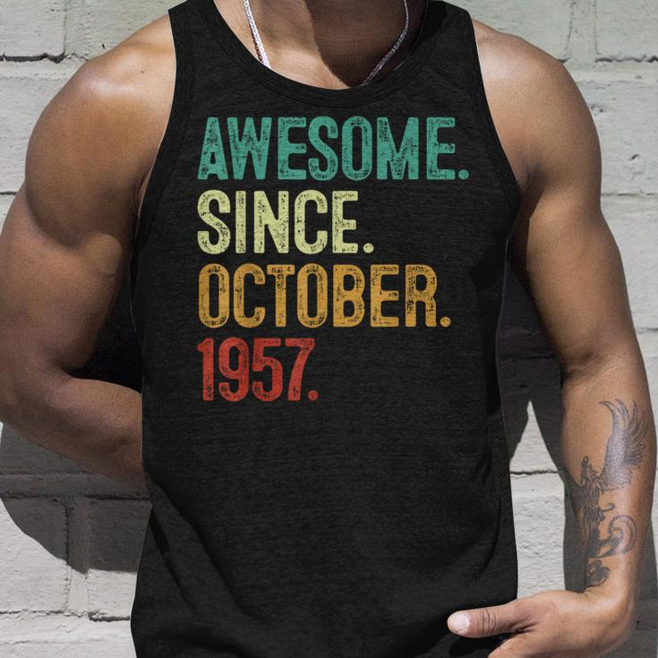 66 Year Old Awesome Since October 1957 66Th Birthday Tank Top Gifts for Him