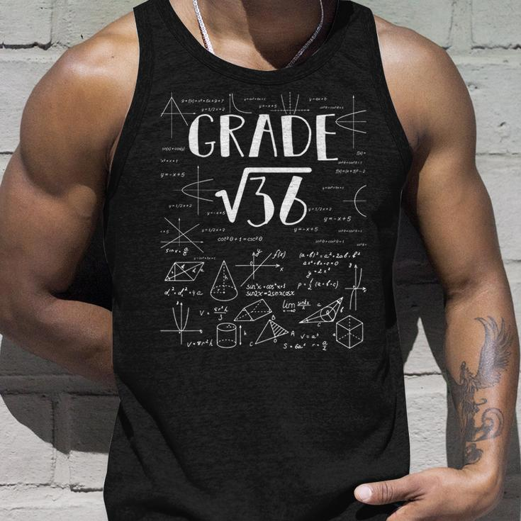 6Th Grade Math Square Root Of 36 Back To School Math Tank Top Gifts for Him