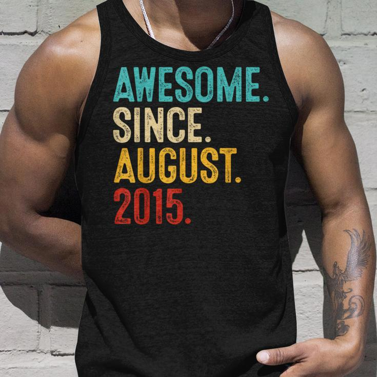8 Year Old Awesome Since August 2015 8Th Birthday Tank Top Gifts for Him
