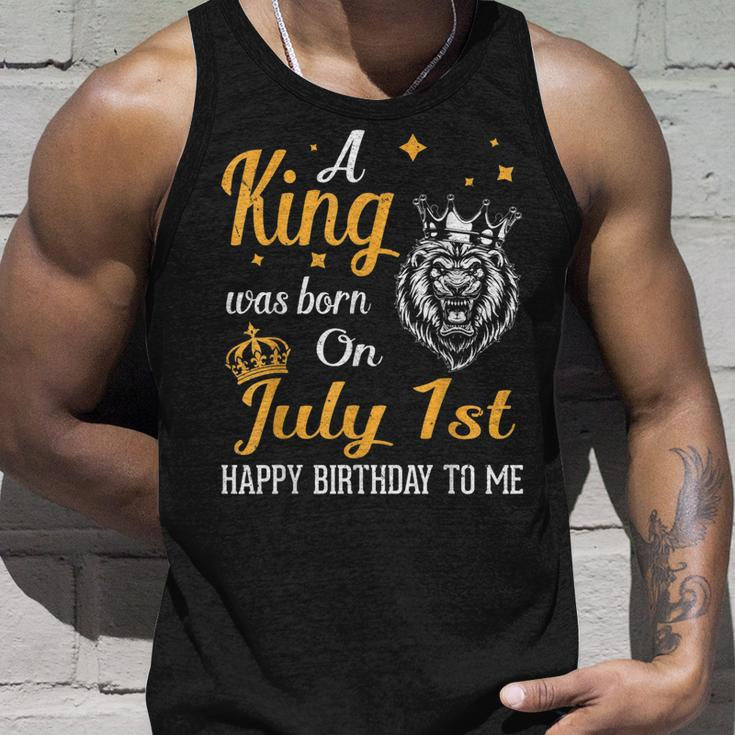 A King Was Born On July 1St Happy Birthday To Me You Lions Unisex Tank Top Gifts for Him