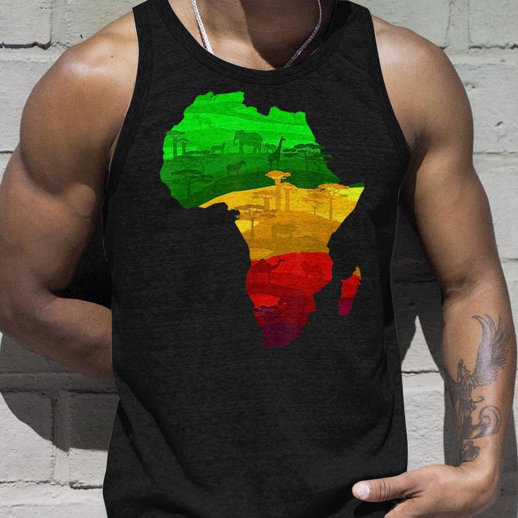 Africa Map Green Yellow Red Proud African Pride Junenth Unisex Tank Top Gifts for Him