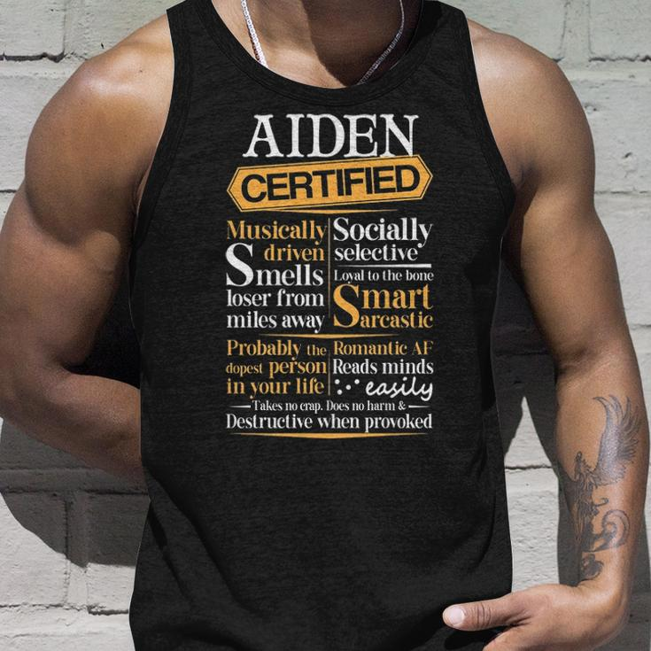 Aiden Name Gift Certified Aiden Unisex Tank Top Gifts for Him