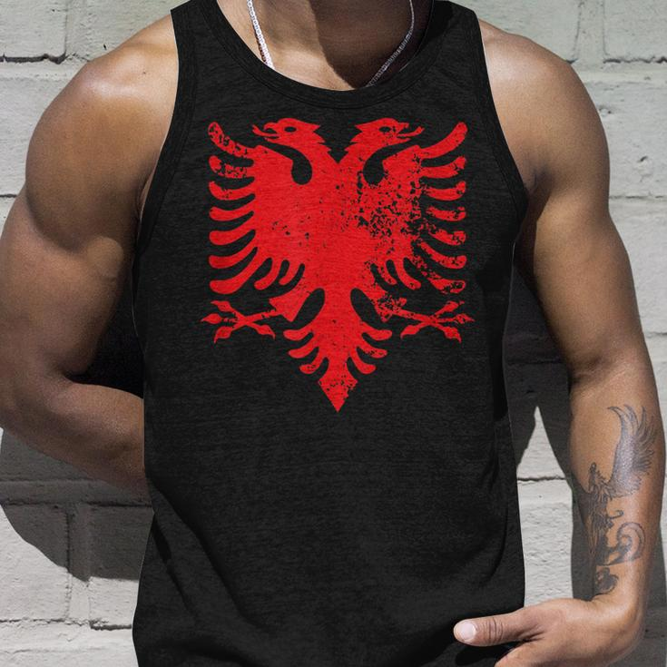 Albanian Flag Double Headed Eagle Albania Flag Unisex Tank Top Gifts for Him