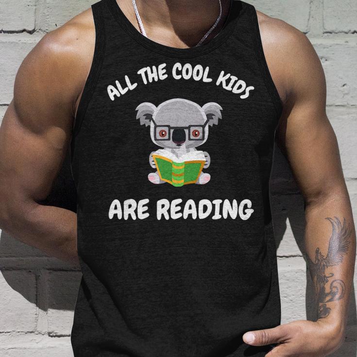 All The Cool Kids Are Reading Koala Bear Read Unisex Tank Top Gifts for Him