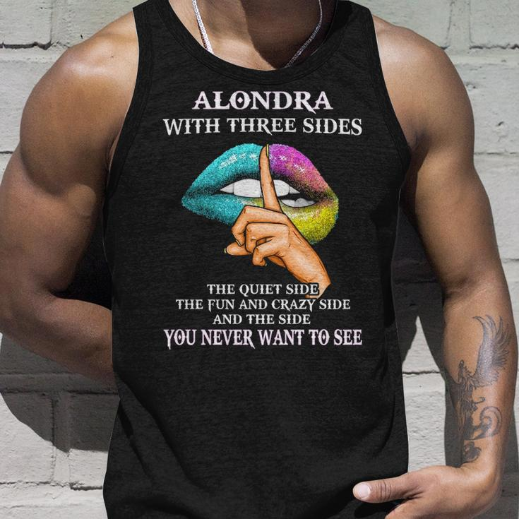 Alondra Name Gift Alondra With Three Sides Unisex Tank Top Gifts for Him