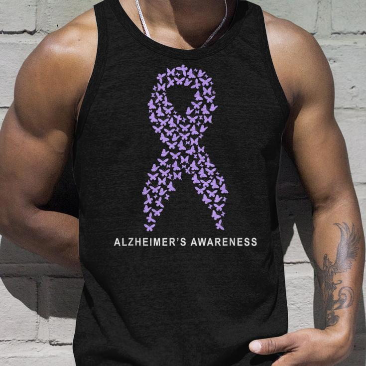 Alzheimer Awareness A Purple Ribbon On Alzheimer's Day Tank Top Gifts for Him