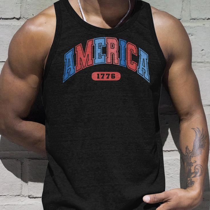 America 4Th Of July Retro Usa Memorial Day America Baseball Tank Top Gifts for Him