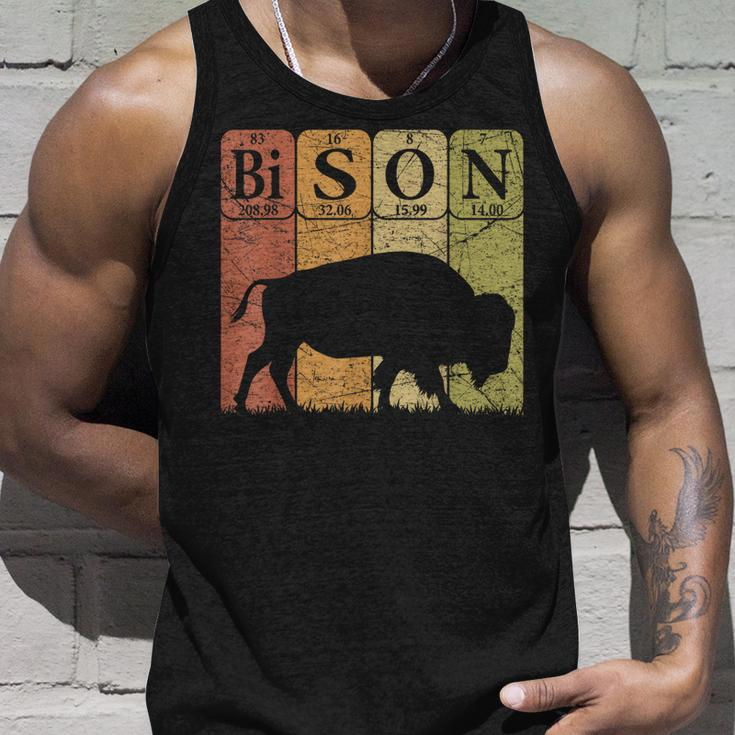 American Bison Periodic Table Elements Buffalo Retro Unisex Tank Top Gifts for Him